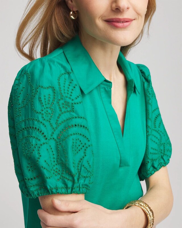 Eyelet Short Sleeved Top - image 4